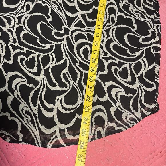 LOFT Women's Short Sleeve Lined Chiffon‎ Pullover Blouse Top Size XL - Picture 7 of 7